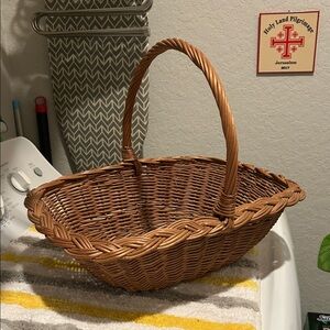 Handcrafted Tan Woven Basket